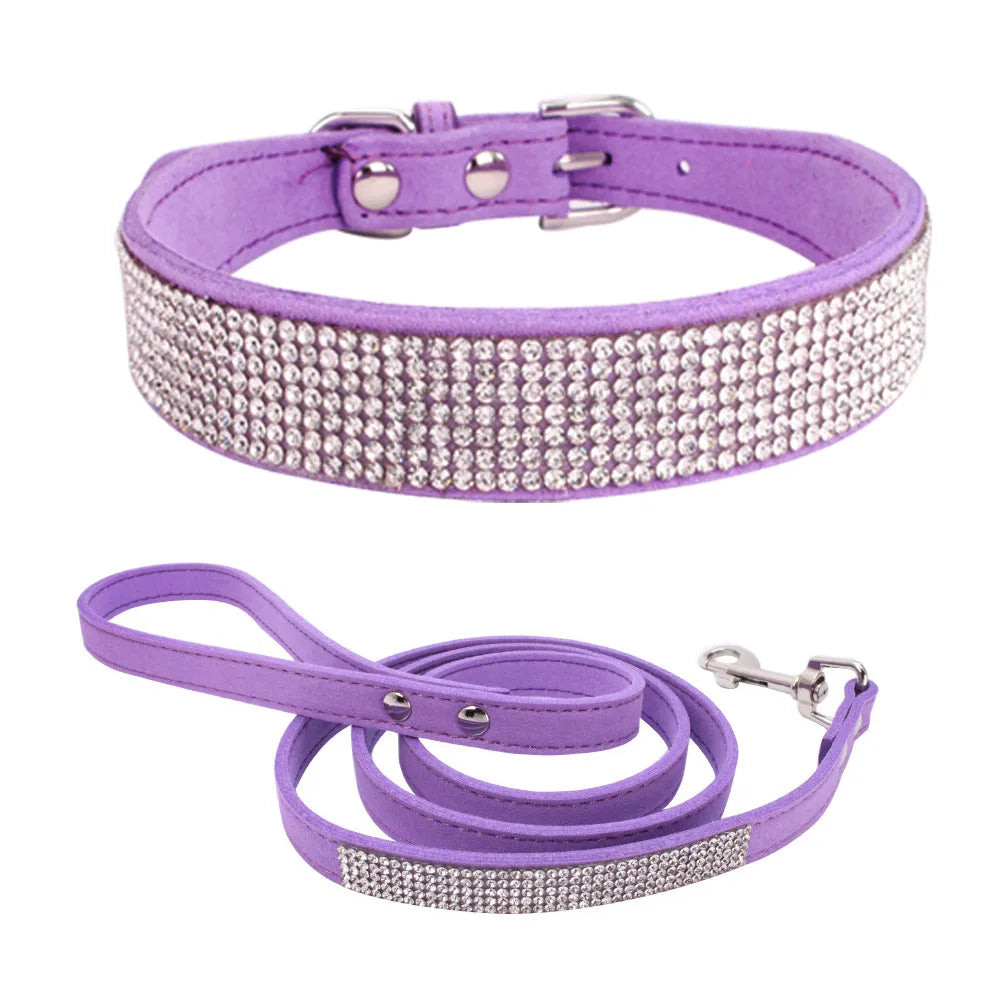 Rhinestone Dog Collar Sparkly Crystal Bowknot Collar for Dogs and Cats