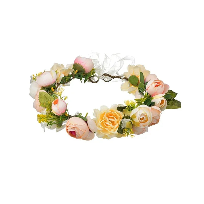 Adjustable Elegant Flower Dog Collar for Medium Large Dogs Cats Wedding Photo Props Pet Costume Accessories