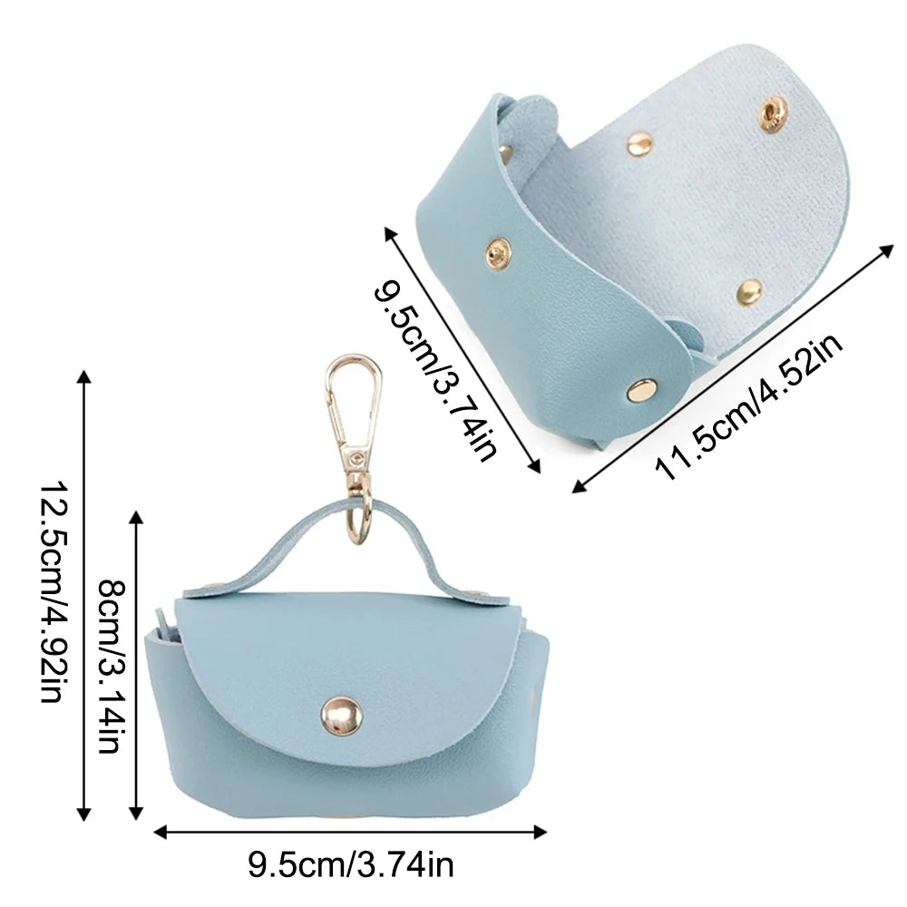 1PC Portable Pet Waste Bag Dispenser With Leather Carrying Case For Outdoor Use. Multi-Color Dog Waste Bag Storage Bag.