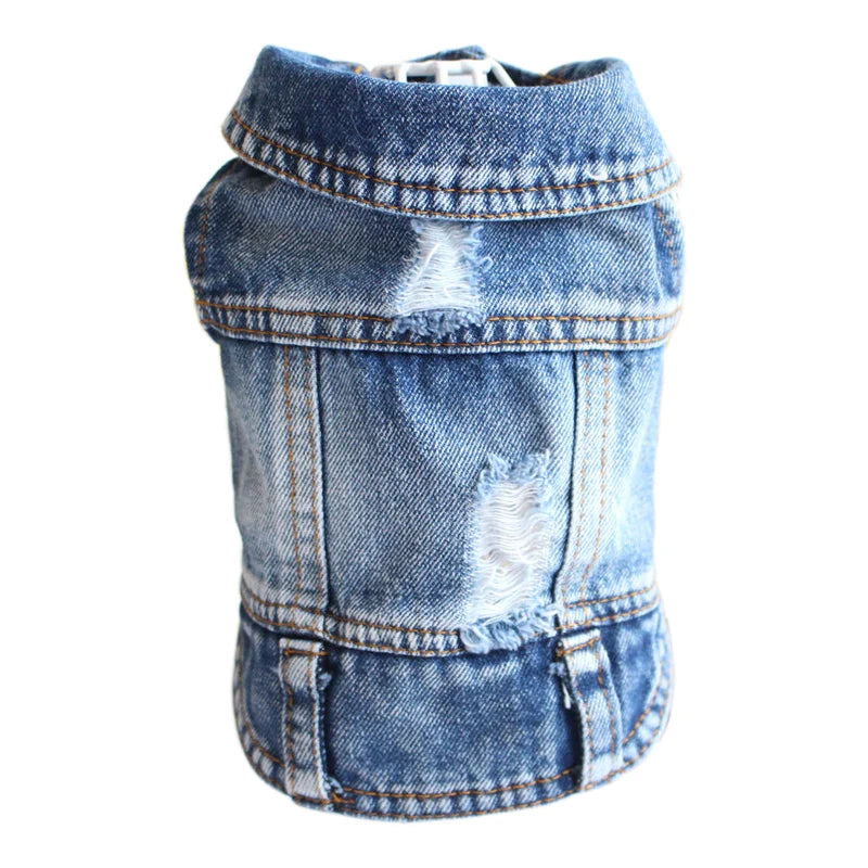 Denim Dog Coats Hot French Bulldog Jean Jacket Fashion Pet Clothes for Small Medium Dogs Chihuahua Jeans Vest Pug Cat Apparels