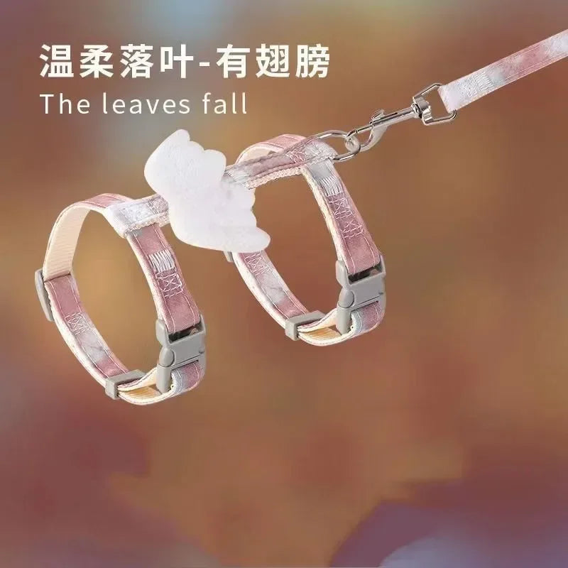 고양이 Cute Cartoon Cat Harness Walking Pet Harnesses and Leash Set for Cats Gatos Kitten Garfield mascotas Accessories Supplies