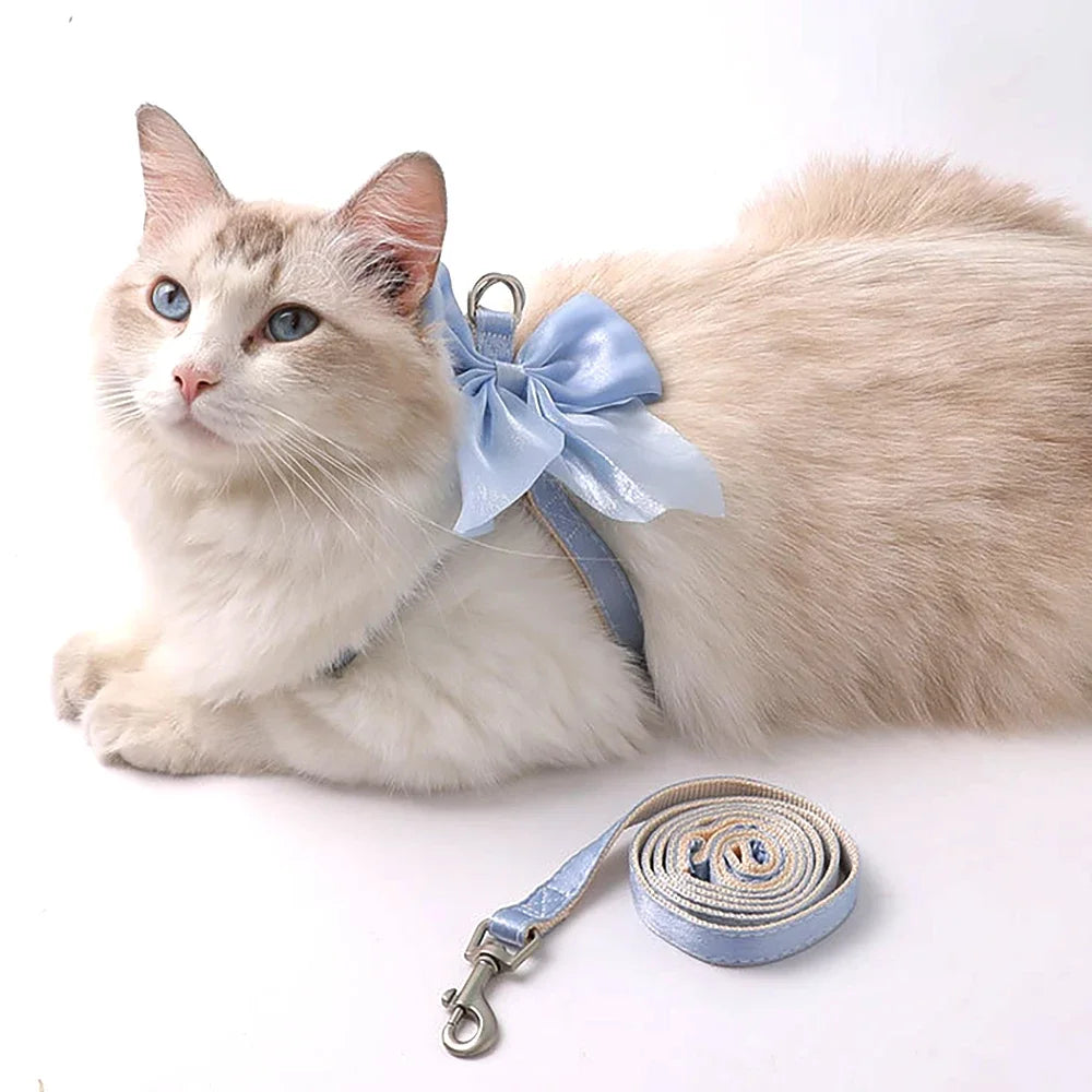 Adjustable Pet Harness with Traction Rope for Cat Kitten Puppy Rabbit Ferret Cute Cat Harness Leash Cat Harness Leash ForWalking