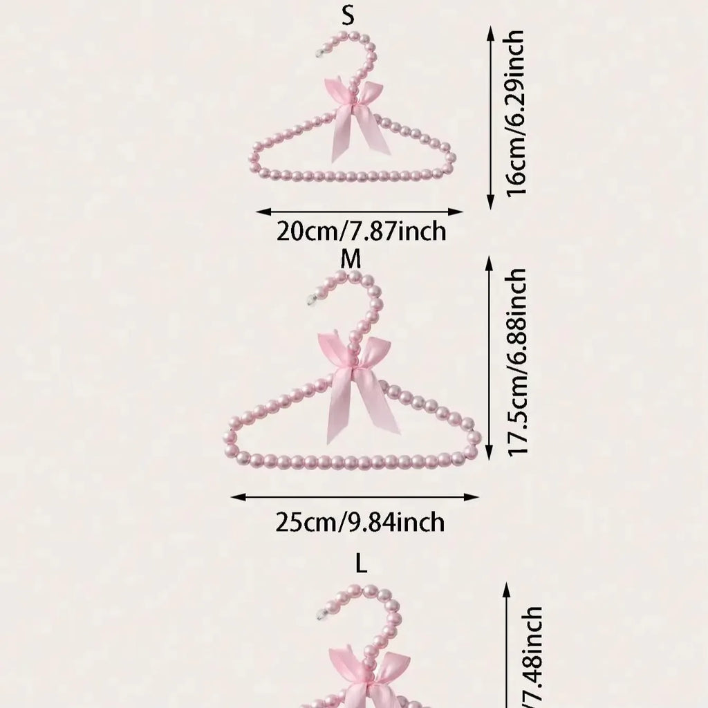 1pc pet pearl hanger, cat and dog hanger, cute mini bow small hanger, suitable for clothes, pet clothing and accessories