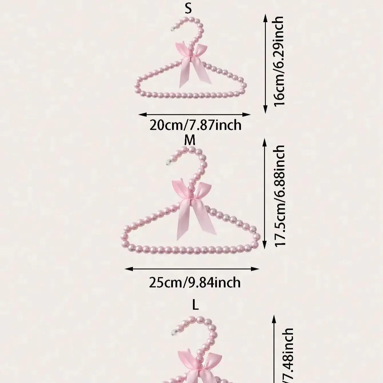 1pc pet pearl hanger, cat and dog hanger, cute mini bow small hanger, suitable for clothes, pet clothing and accessories