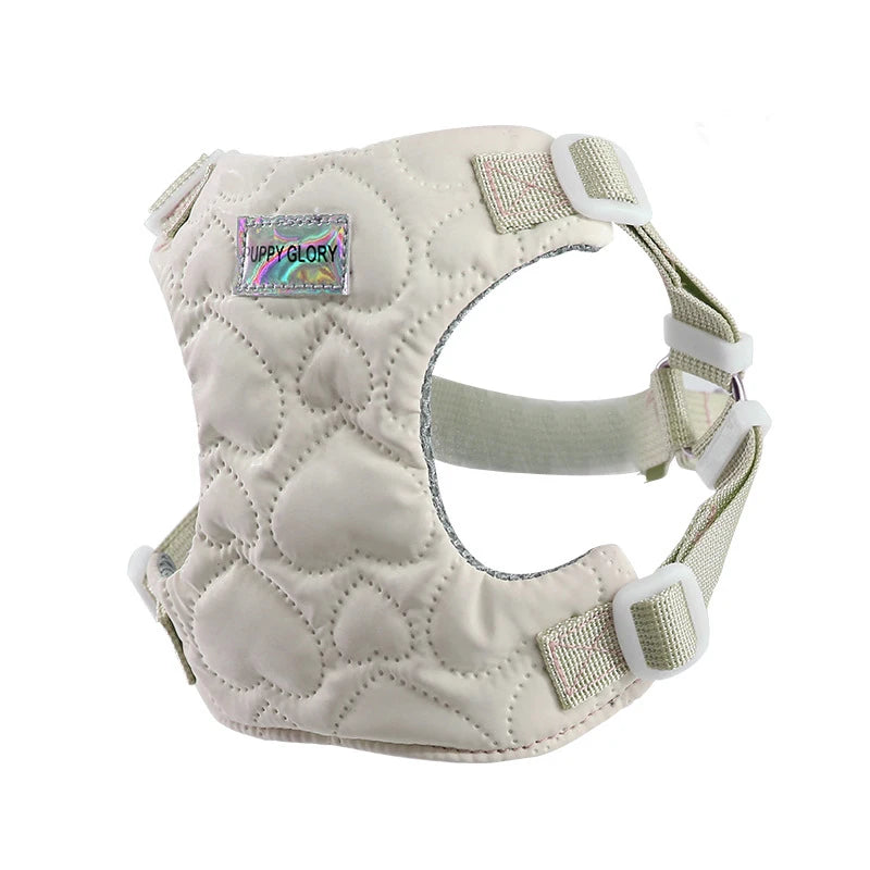 Dog Harness for Small Medium Dogs Cute Heart Pattern Adjustable Nylon Lined Puppy Vest Harness French Bulldog Pet Accessories