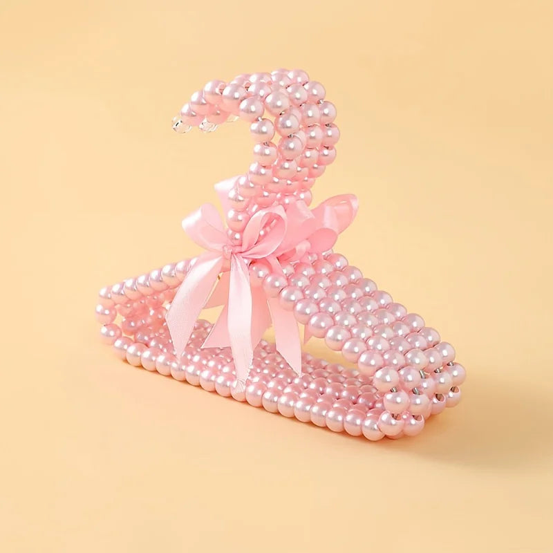 1pc pet pearl hanger, cat and dog hanger, cute mini bow small hanger, suitable for clothes, pet clothing and accessories