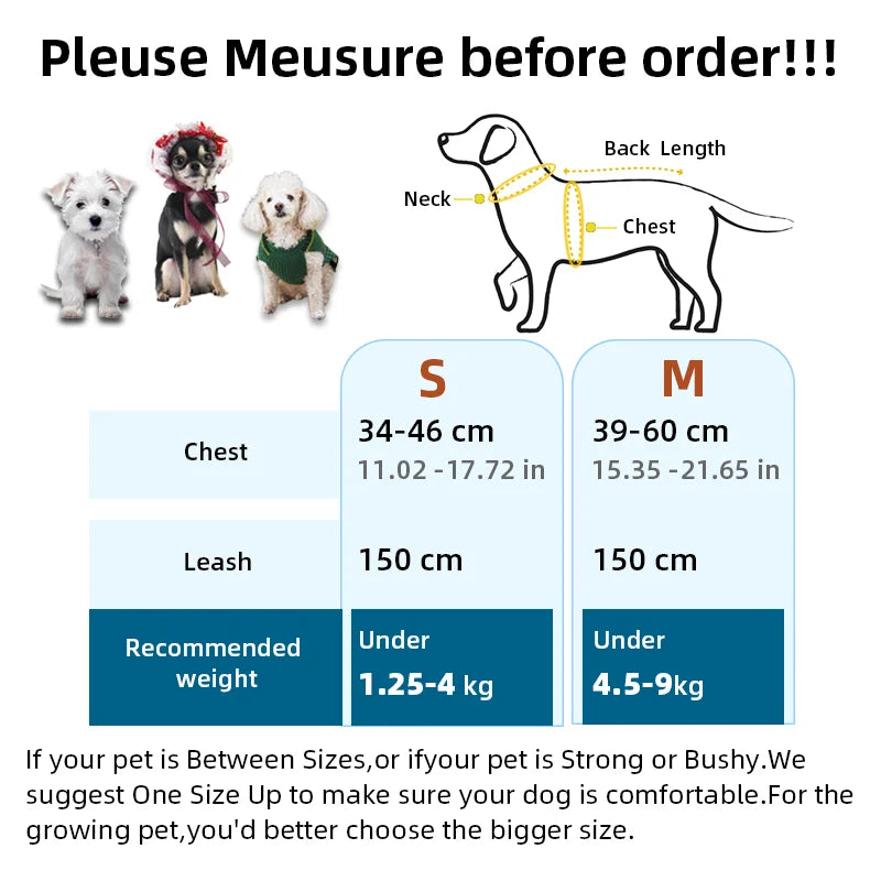 Dog Harness with 1.2m Leash Set Adjustable Pet Harness For Puppy Cats Chihuahua French Bulldog Outdoor Walking Lead Leash