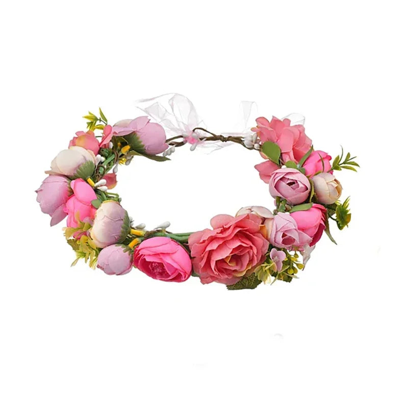 Adjustable Elegant Flower Dog Collar for Medium Large Dogs Cats Wedding Photo Props Pet Costume Accessories