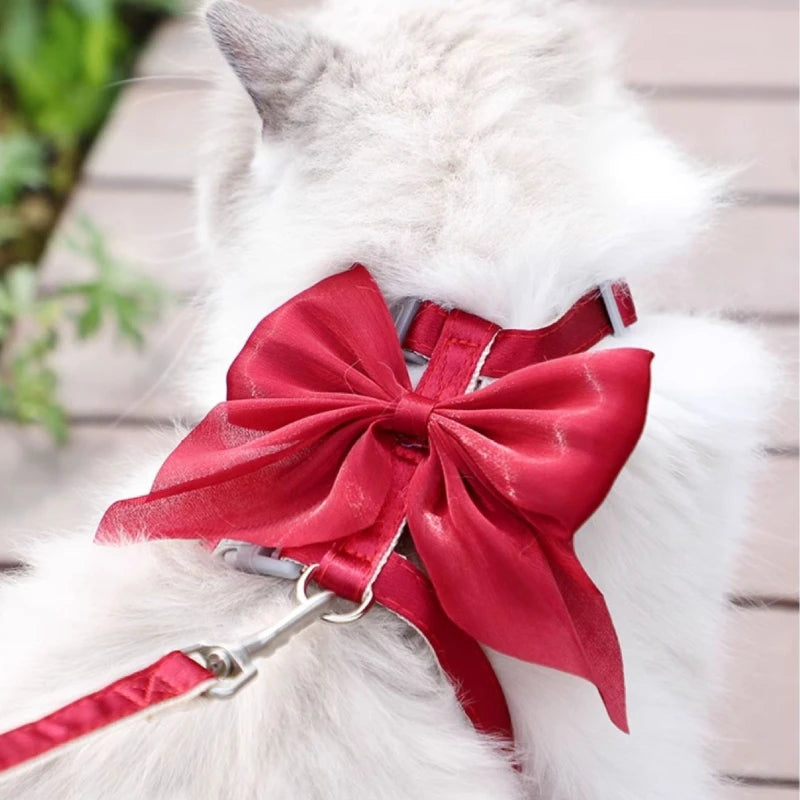 Adjustable Pet Harness with Traction Rope for Cat Kitten Puppy Rabbit Ferret Cute Cat Harness Leash Cat Harness Leash ForWalking