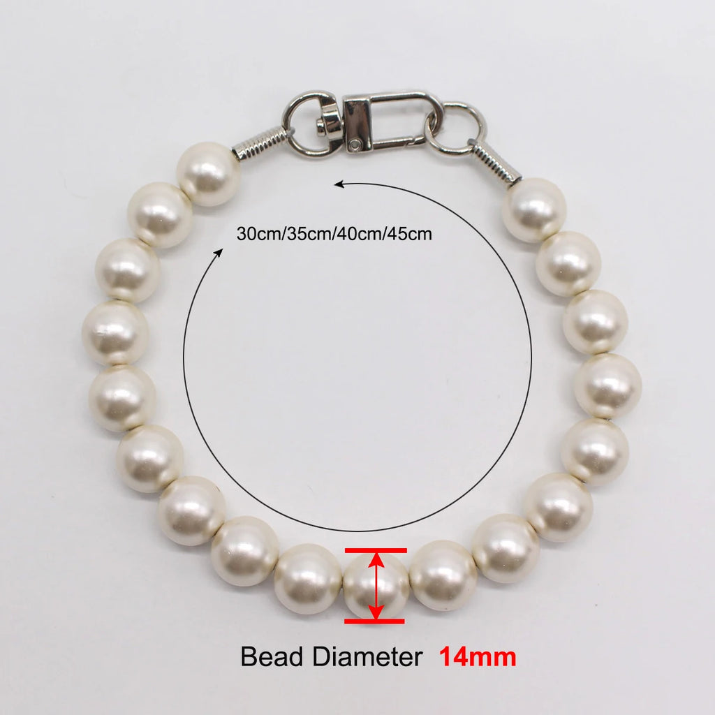 Dog Pearl Collars for Large Dogs Cats Pet Necklace Jewelry Chihuahua Yorkie Girl Clothing Dress Costume Accessories Wire Rope