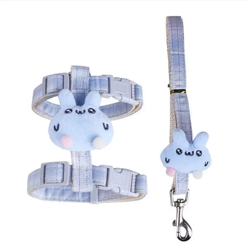 고양이 Cute Cartoon Cat Harness Walking Pet Harnesses and Leash Set for Cats Gatos Kitten Garfield mascotas Accessories Supplies