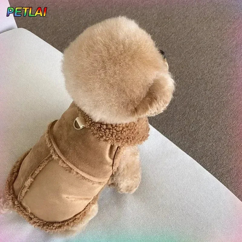 Dog Cute Vest Clothes Jacket Accessories Small Dog Luxury Autumn  Winter Medium Dress Soft Pet Clothing Designer Coat Home