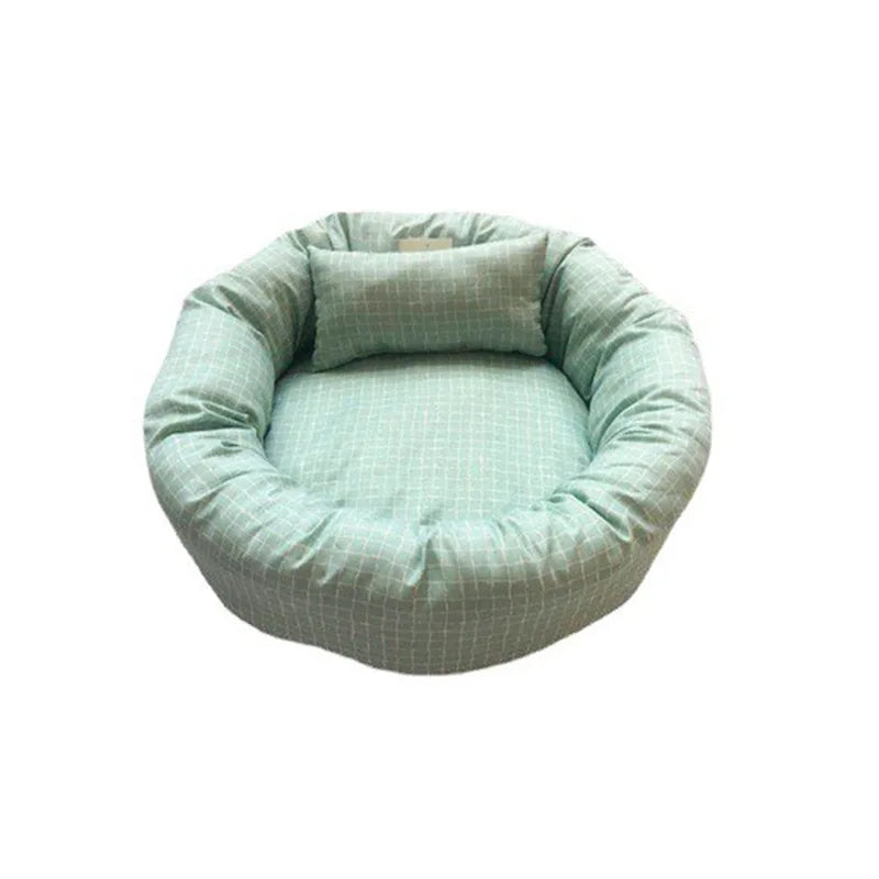 All-Season Pet Bed - Summer Cat Mat & Dog Cushion with Cotton Padding | Versatile Pet Furniture for Indoor Comfort & Rest