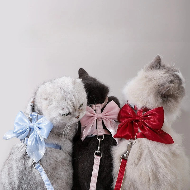 Adjustable Pet Harness with Traction Rope for Cat Kitten Puppy Rabbit Ferret Cute Cat Harness Leash Cat Harness Leash ForWalking