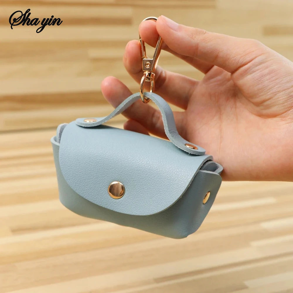 1PC Portable Pet Waste Bag Dispenser With Leather Carrying Case For Outdoor Use. Multi-Color Dog Waste Bag Storage Bag.