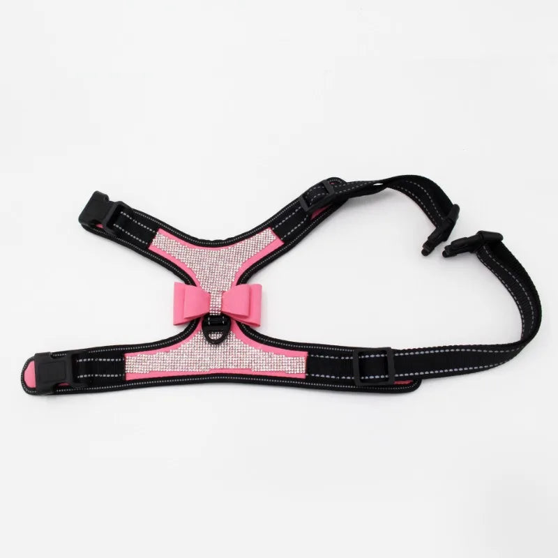 Rhinestone Pet Chest Strap Explosion-proof Punching Dog Chest Strap Reflective, Breathable and Comfortable