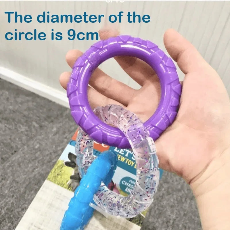 Dog Toys  Pull Rings Tough To Bite  Cleaning Teeth  Grinding Teeth  Relieving Boredom  Training for Both Large and Small Dogs
