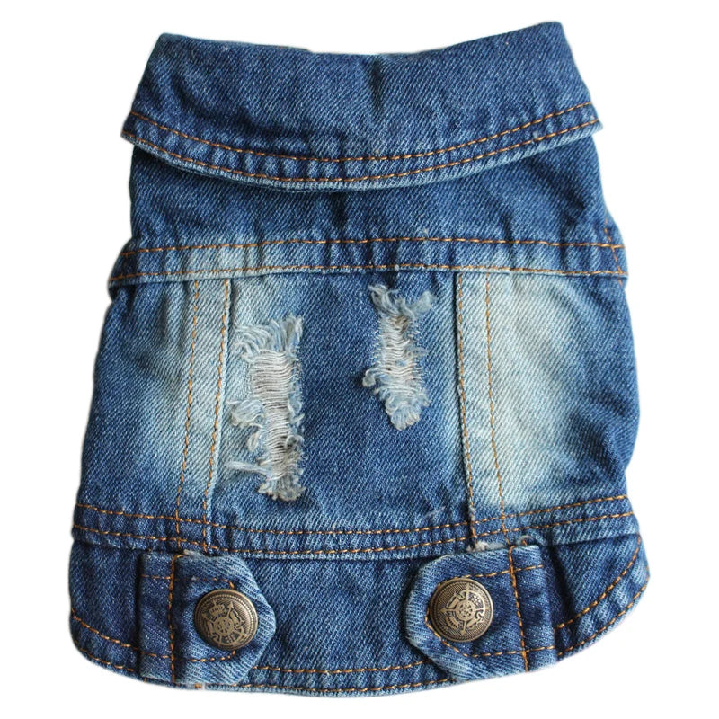 Denim Dog Coats Hot French Bulldog Jean Jacket Fashion Pet Clothes for Small Medium Dogs Chihuahua Jeans Vest Pug Cat Apparels
