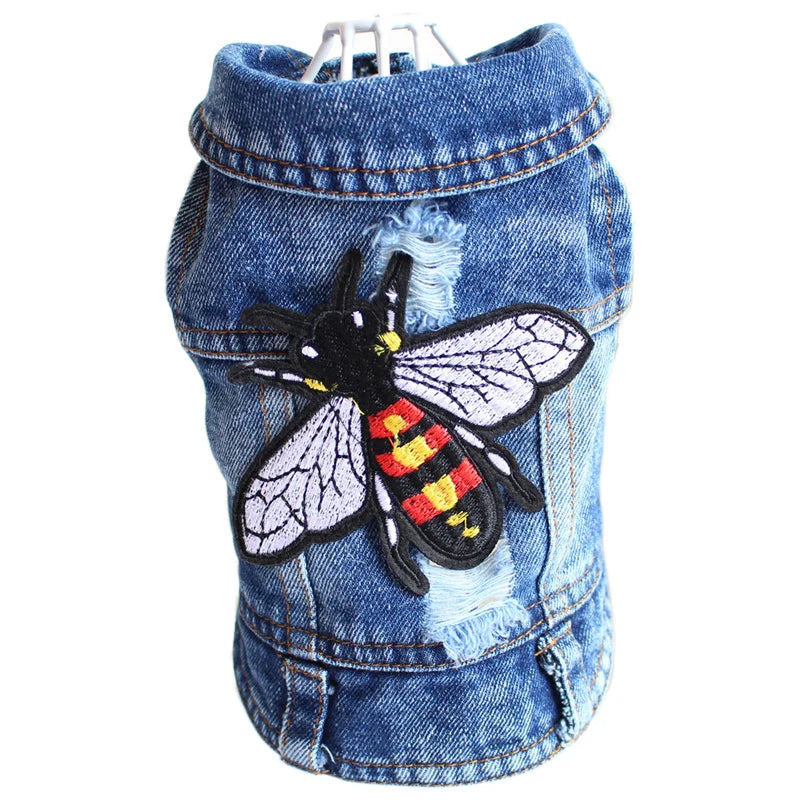 Denim Dog Coats Hot French Bulldog Jean Jacket Fashion Pet Clothes for Small Medium Dogs Chihuahua Jeans Vest Pug Cat Apparels