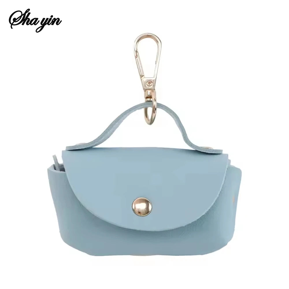 1PC Portable Pet Waste Bag Dispenser With Leather Carrying Case For Outdoor Use. Multi-Color Dog Waste Bag Storage Bag.