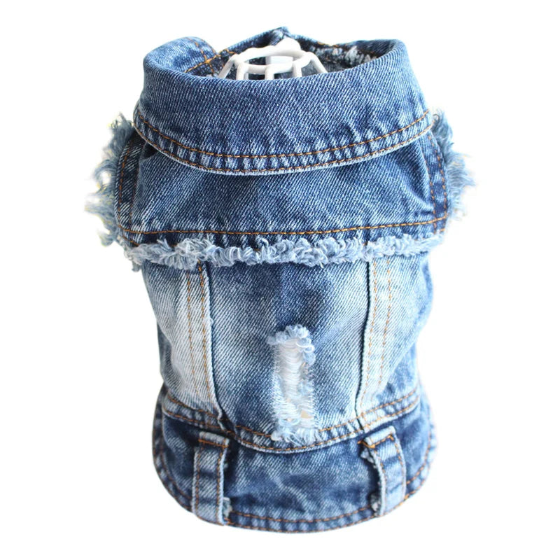 Denim Dog Coats Hot French Bulldog Jean Jacket Fashion Pet Clothes for Small Medium Dogs Chihuahua Jeans Vest Pug Cat Apparels