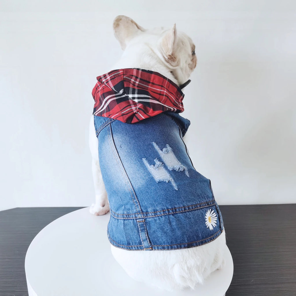 Denim Dog Coats Hot French Bulldog Jean Jacket Fashion Pet Clothes for Small Medium Dogs Chihuahua Jeans Vest Pug Cat Apparels