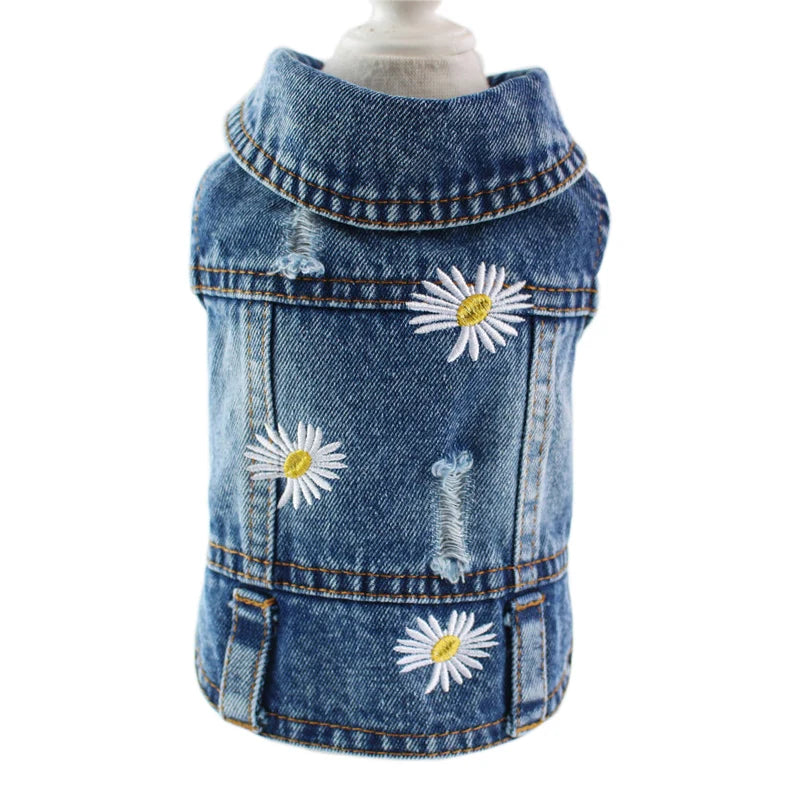 Denim Dog Coats Hot French Bulldog Jean Jacket Fashion Pet Clothes for Small Medium Dogs Chihuahua Jeans Vest Pug Cat Apparels